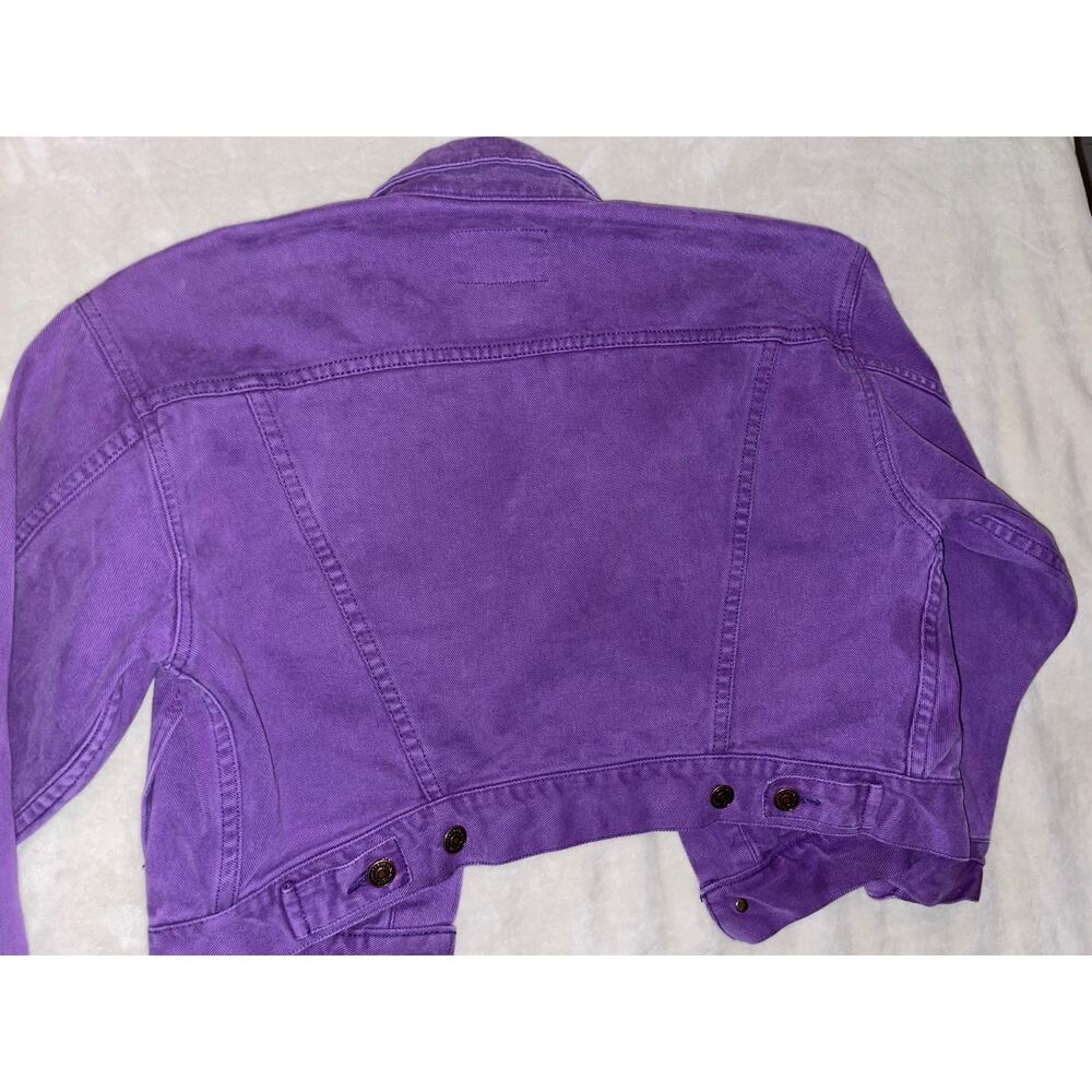 VINTAGE 80s JORDACHE GRAPE DENIM Trucker Boxy Size M Rare - Picture 5 of 7